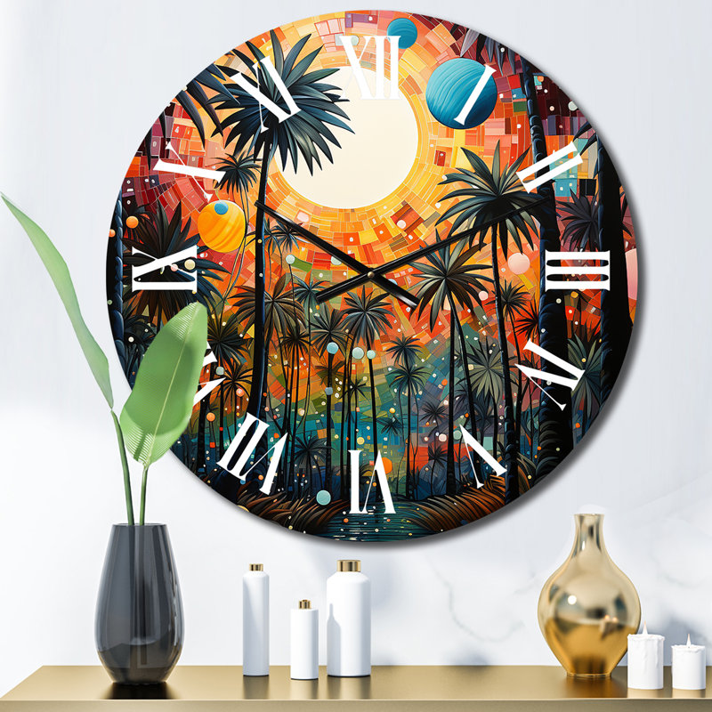 Corly - Horloge murale florale, Moyenne