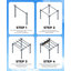 Pergola moderne en aluminium, pergola d'extérieur avec auvent réglable, base stable à 4 côtés, abris de jardin en aluminium pour la cour-114392616-114392608