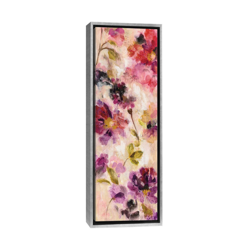 «Exuberant Florals II» par Silvia Vassileva, reproduction d'art panoramique sur toile, H 48 po x l 16 po x P 1,5 po