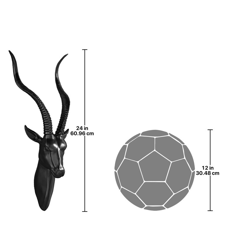 Sculpture murale antilope d'Afrique