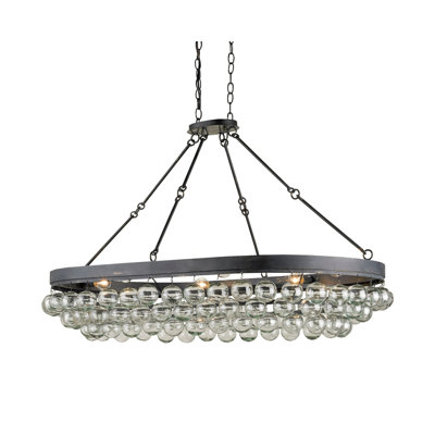 Balthazar 6 - Light Wrought Iron Dimmable Tiered Chandelier