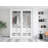 1-Lite Frosted Tempered Glass Sliding Double Bypass Closet Door with Installation Hardware Kit-90481518
