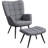 Upholstered Accent Chair with Footstool