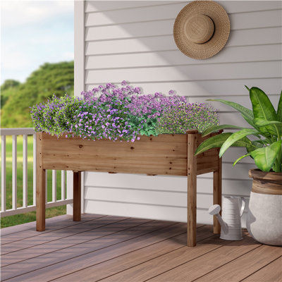 Rectangle Wood  Planter Raised Bed