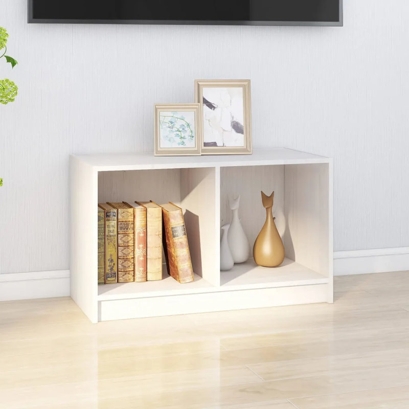 Gloriano Unfinished TV Stand, White