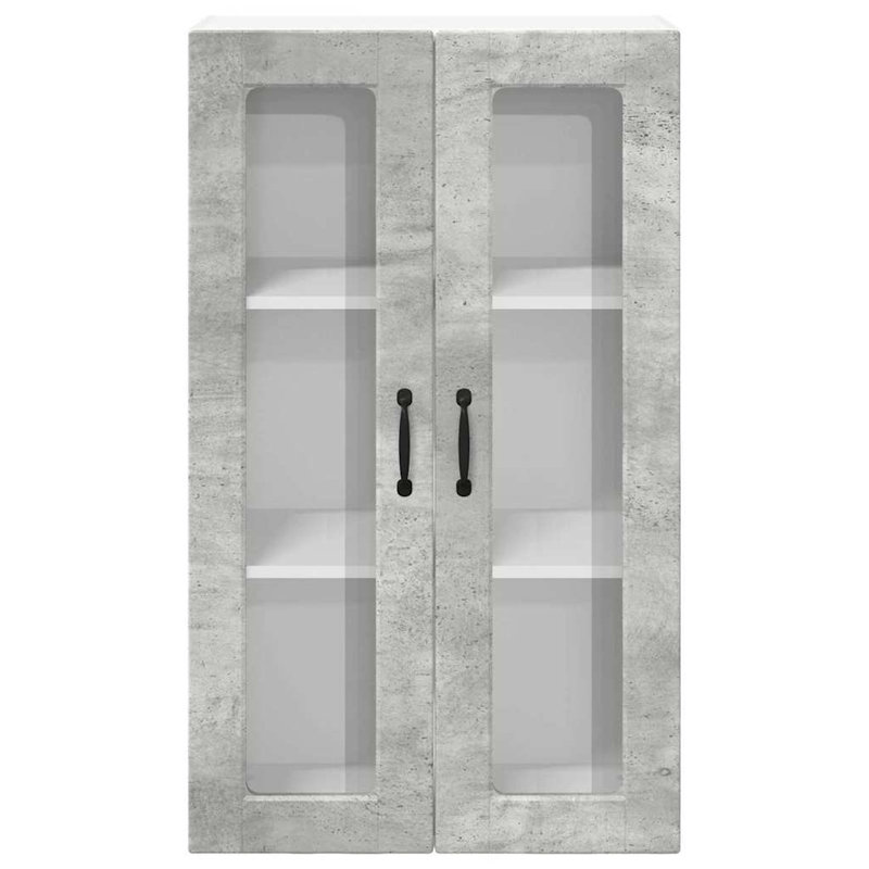 Vidaxl Kitchen Wall Cabinet With Shelf Concrete Grey 80 X 31 X 100 Cm, 100cm H x 60cm W x 31cm D, Concrete Grey