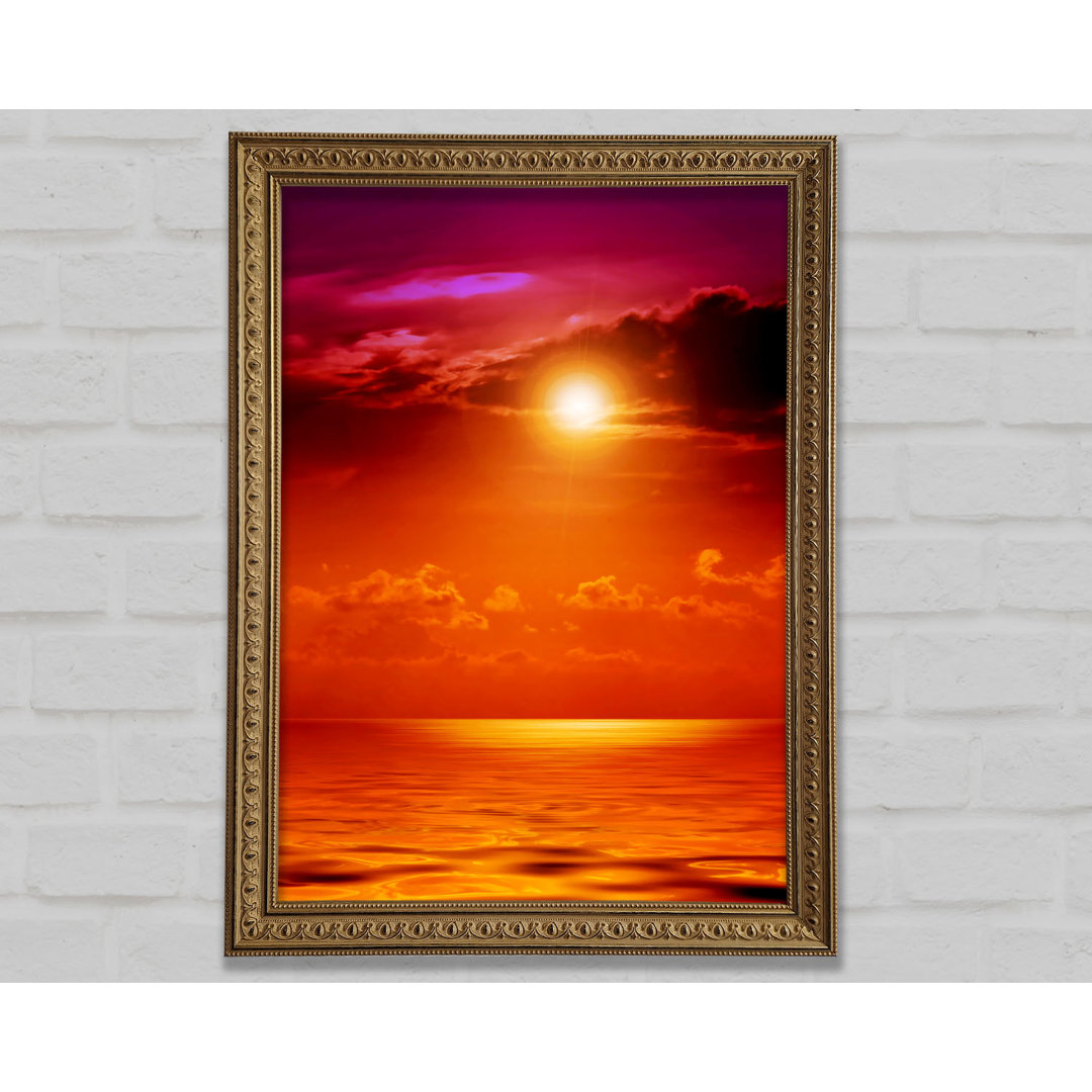 Orange Sun Blaze Skies - Single Picture Frame Art Prints