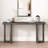  Modern Geometric Console Table, Rectangular Entryway Accent Table with Solid Pine Legs, Hallway Sofa Table, Dark Gray+Light Gray-519261592