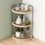 3-Tier Corner Counter Organizer, Rustic Wood Bathroom Storage Tray For Vanity, Kitchen And Bedroom Countertop Space Saving Solution-1156449294