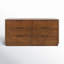 Commode double horizontale en bois d'hévéa à 6 tiroirs Tahani-1769863773