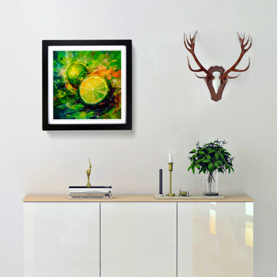 Lime Fruit Impressionism - Framed Print
