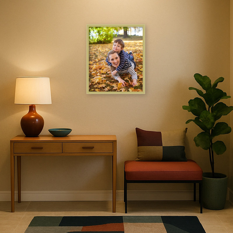Cadre photo incliné en bois, Incliné or clair, 20 x 24