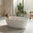 67" Freestanding Soaking Tub – Deep Acrylic Bathtub for Spa-Like Relaxation