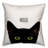 Hello Black Cat Throw Pillow Cover-26193624