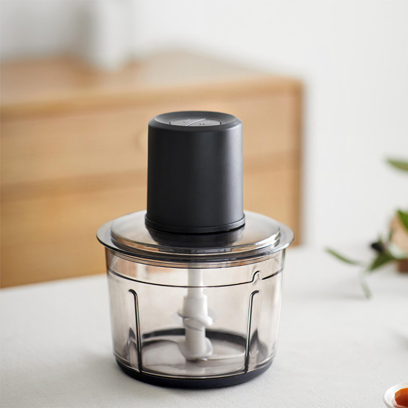 Hachoir électrique - 4 lames tranchantes, hachoir à bol en verre de 2,2 l pour la viande, les légumes, les fruits, les noix et plus encore