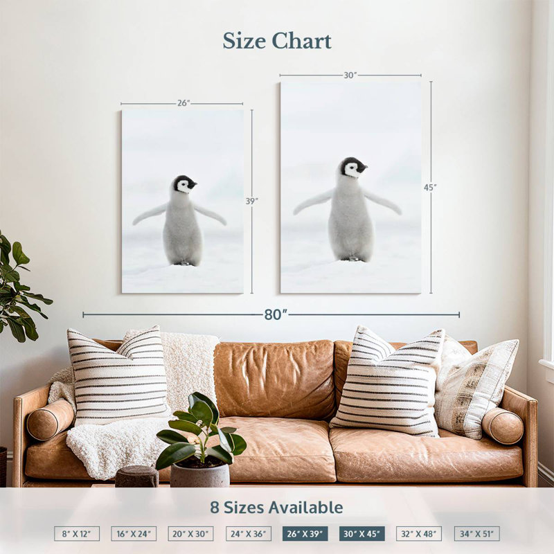 Brampt Lone Emperor Penguin, 39" H x 26" W