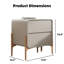 Petite table de chevet en bois massif, gris