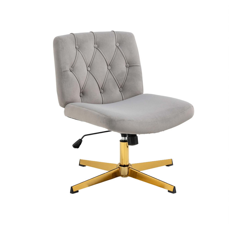 Doloris Velvet Task Chair, Gray