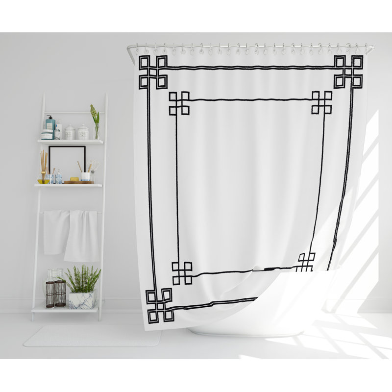 Martell Polyester Shower Curtain Set, 168cm H x 168cm W