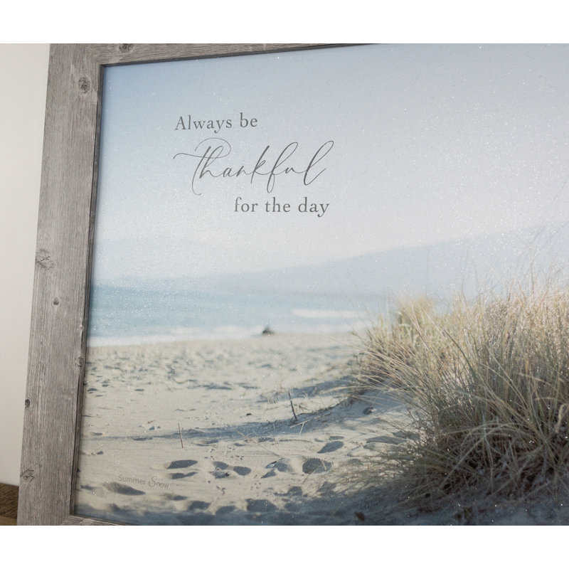 «Always Be Thankful For The Day», art décoratif nautique