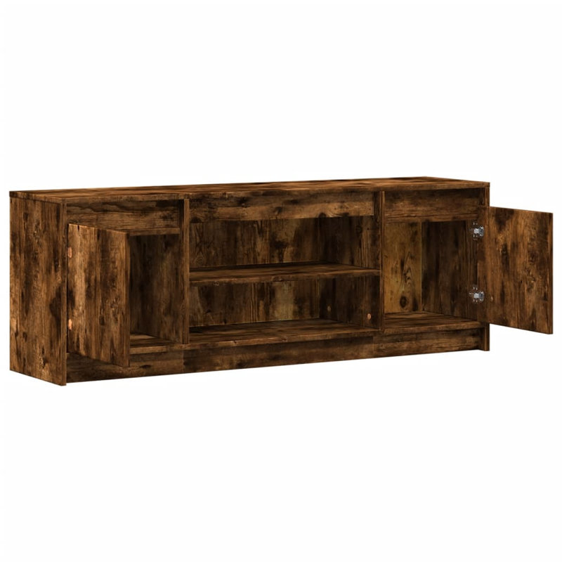 Cyarah Unfinished TV Stand, 139.5cm, Smoked Oak