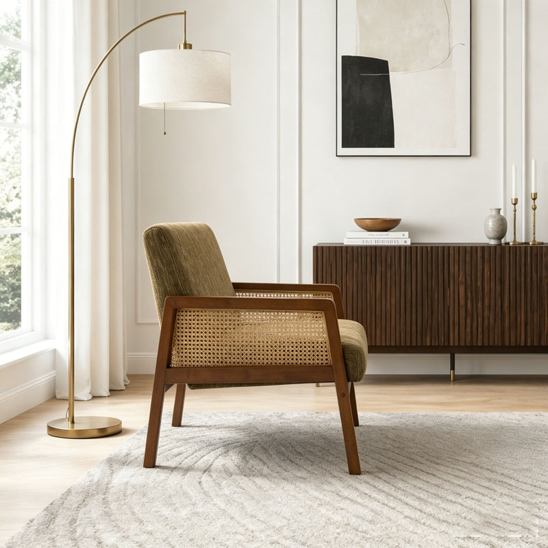 Fauteuil d'appoint moderne H 30 po, Brun