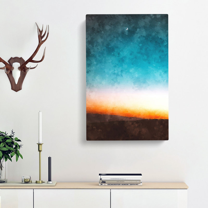 Moon And Stars Above Mashhad In Iran - Wrapped Canvas, 76cm H x 50cm W x 3cm D