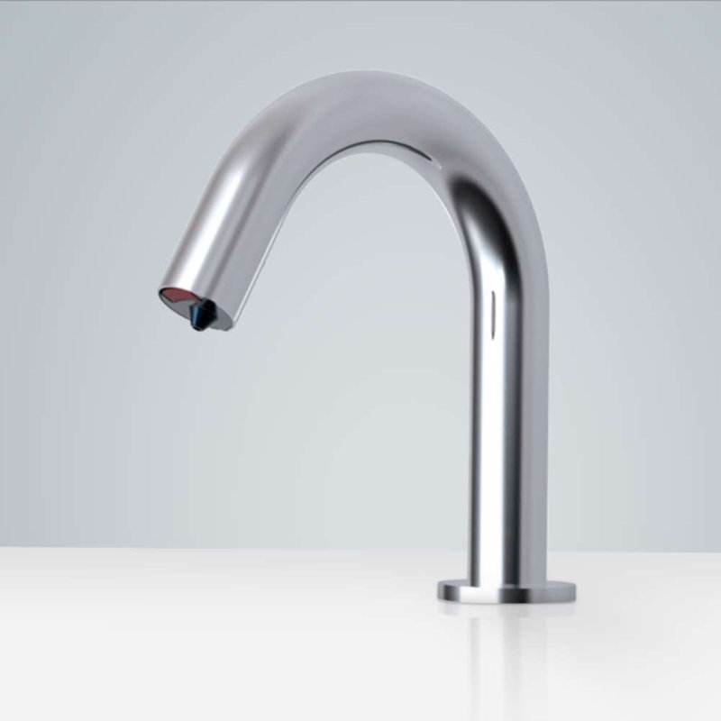 Bavaria Commercial Chrome Touchless Motion Sensor Faucet Automatic Soap Dispenser