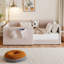 Lit de jour simple / double en velours avec accès et rangement latéral, canapé-lit peu encombrant-129184774-129184776
