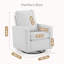 Fauteuil oscillant pivotant Luna - Certifié Greenguard Gold et tissu OEKO-TEX standard 100