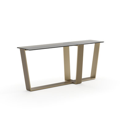 Counter Balance 69'' W Glass Console Table