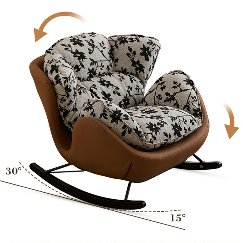 Chaise berçante ergonomique, Brun