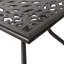 Ensemble de salle à manger de patio en métal pour six personnes avec table rectangulaire avec structure en fonte d'aluminium résistante à la rouille et design élégant en treillis floral.