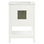 Meuble-lavabo 24 po avec plateau en marbre de Carrare et vasque en céramique Jearold-42477197