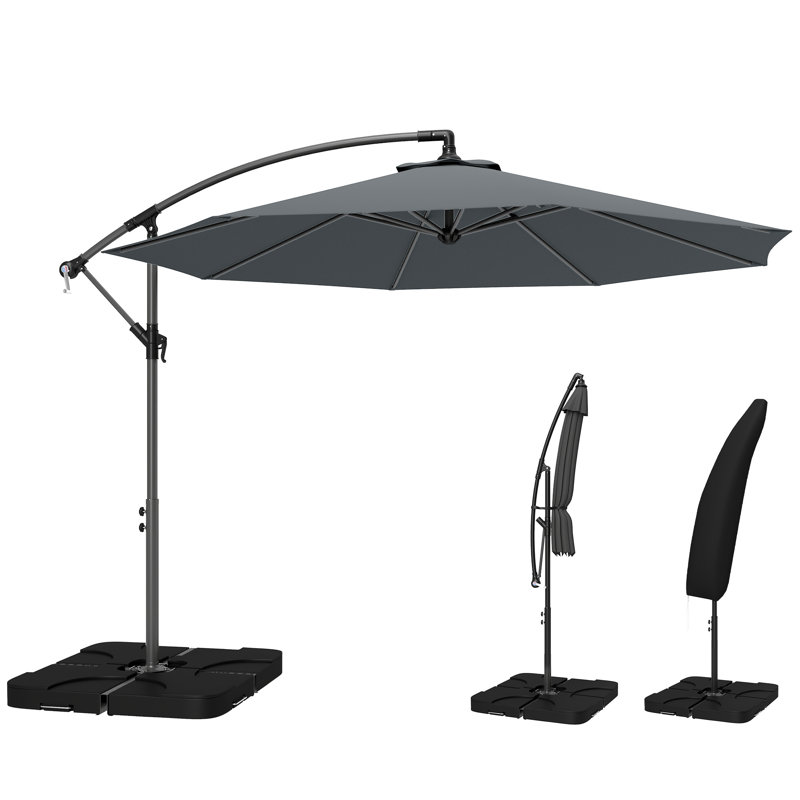 295cm Cantilever Parasol, Grey