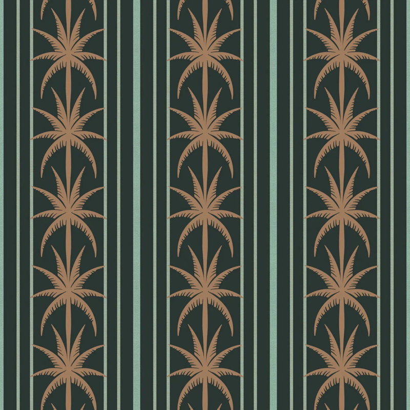 Ocean Drive Stripe - Wallpaper, Peel & Stick, Bronze Night