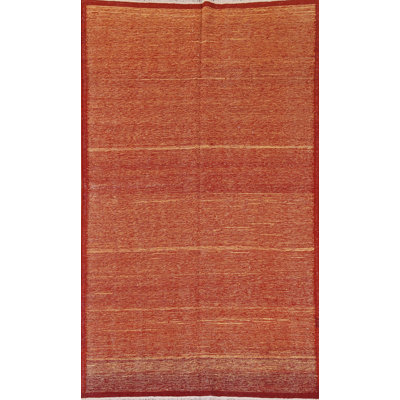 Tapis oriental réversible en laine Kilim 5 x 8
