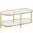 Caoimhlin Tempered Double-Layer Glass Oval Coffee Table-1355186449