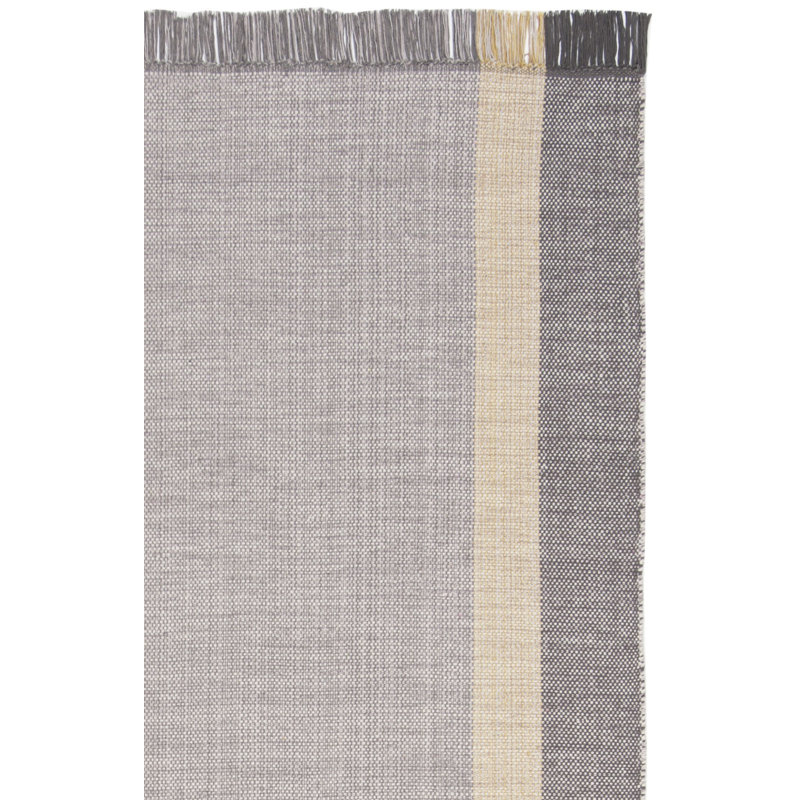Tapis en coton tissé à la main Aitken, Tapis de couloir 2 pi 3 po x 7 pi
