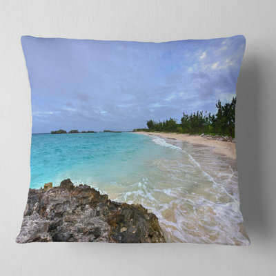 Housse de coussin carré surdimensionné Clearwater Beach Bermuda
