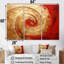 «Red Gold Fusion Spiral IV - Abstract Spirals», ensemble de reproduction d'art mural-107738163-107738160