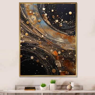 " Constellation Starry Gold And Black "
