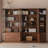 Light luxury black walnut bookcase