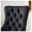 Chaise de bureau moderne capitonnée en velours avec siège large, siège de bureau rembourré noir pour bureau personnel