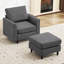 Chaise d'appoint rembourrée simple 35 po avec accoudoirs et pieds de repose-pieds mobiles Brannen-759848132