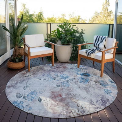 Karsyn Washable Floral Indoor / Outdoor Rug