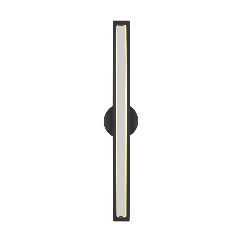 Bloccare 1 - Light LED Vanity Light, 17.9" H x 1.5" W x 1.4" D, Nightshade Black
