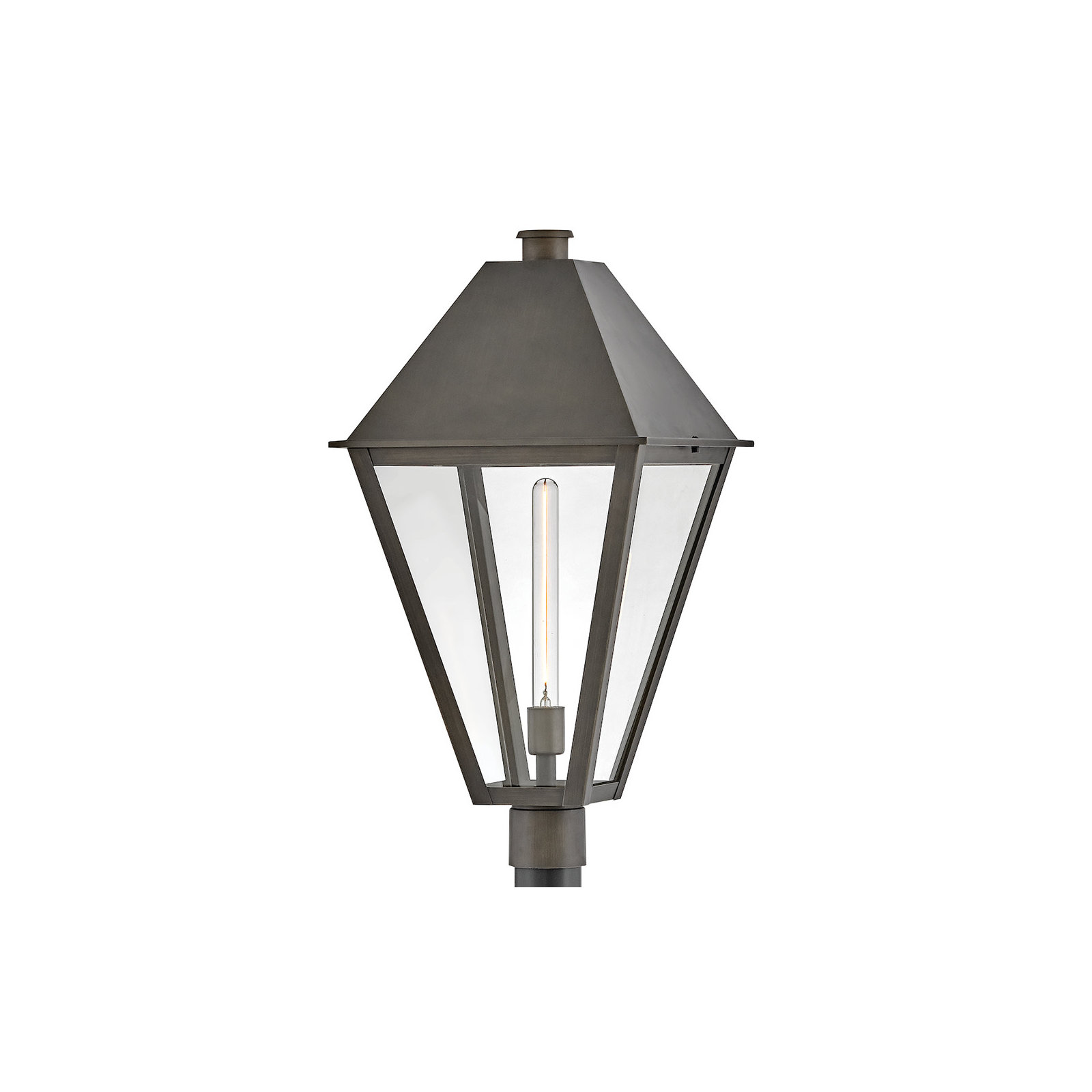 Endsley Single Light Outdoor Aluminum Post Mount Lantern