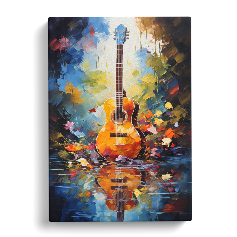 Guitar Impressionism - Wrapped Canvas, 50cm H x 35cm W x 3cm D