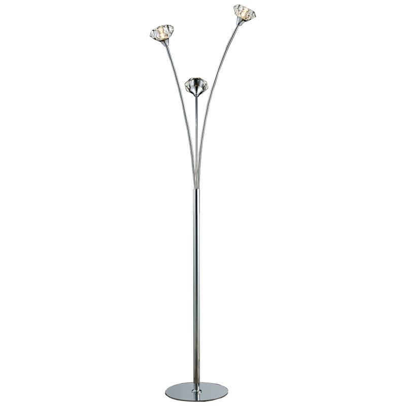 Sluss 170cm Tree Floor Lamp, Polished Chrome
